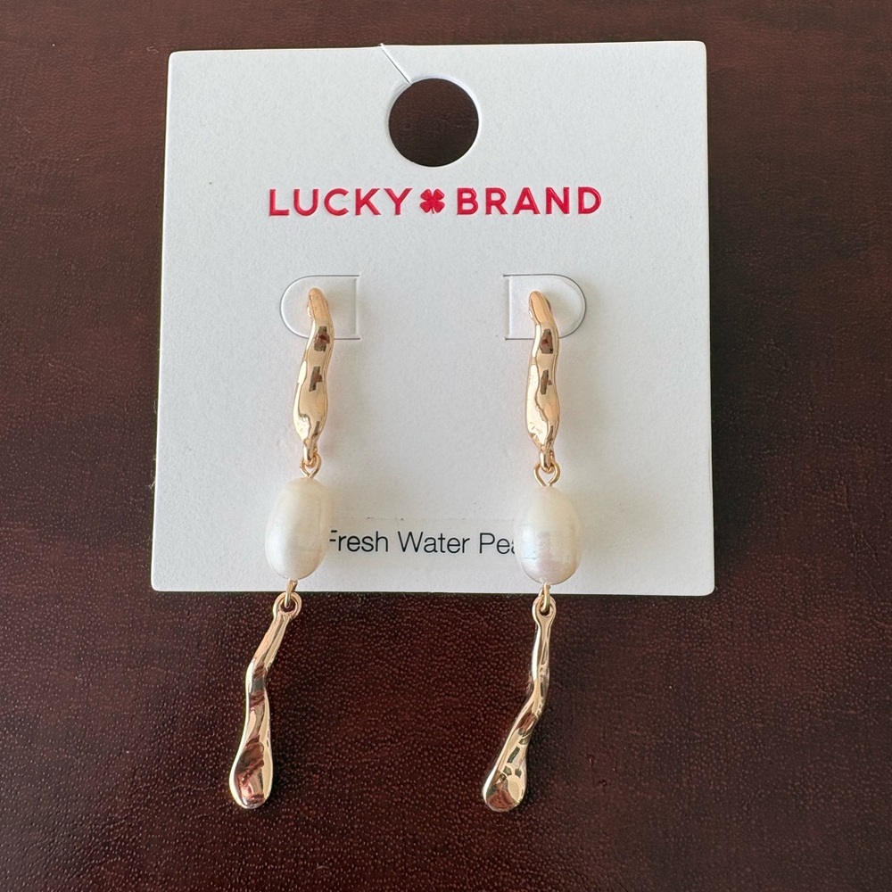 Lucky Brand Freshwater Pearl Dangle Earrings